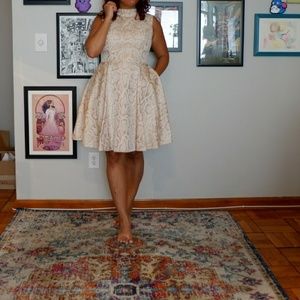 Ted Bake Nude Snake Print Dress